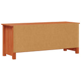 Shoe Cabinet Wax Brown 110 x 38 x 45.5 cm Solid Pine Wood 869928