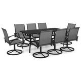 Dining Set Anthracite, Grey Textilene, Powder-Coated Steel Large 3060286