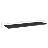 805407 Bookshelf Boards 8 pcs High Gloss Black 100x30x1,5 cm Engineered Wood