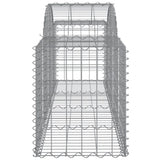 Arched Gabion Baskets 4 pcs 200x50x60/80 cm Galvanised Iron 3146280