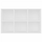 800342 Book Cabinet/Sideboard White 66x30x98 cm Engineered Wood