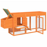 Chicken Coop Brown 204x50x84 cm Solid Wood Pine 172236
