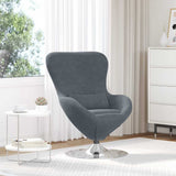 Egg Chair Dark Grey 63 x 73 x 90 cm Velvet 42002725