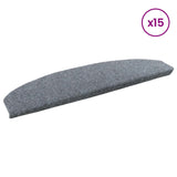 Self-adhesive Stair Mats 15 pcs Light Grey 80 x 24.5 x 3.5 cm 42038667