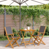 Bistro Set Anthracite Solid Acacia wood, 100% polyester fabric 3281809
