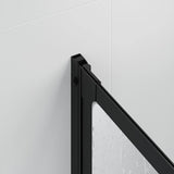 Shower Bath Screen Wall 140 x 168 cm 7 Panels Foldable with Towel Rack 140786