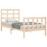 Bed Frame without Mattress Small Single Solid Wood Pine 3192061
