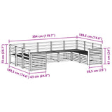Sectional Sofa Set 9 pcs Natural 3375484