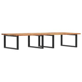 Basin Shelf Wall Mounted Steel and Solid Wood Acacia 3302933