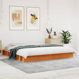 Bed Frame without Mattress Wax Brown 180x200 cm Super King Solid Wood Pine 3211841