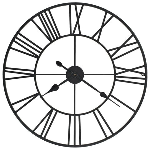 ZNTS Vintage Wall Clock with Quartz Movement Metal 80 cm XXL 50644