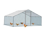 6.5 x 10 ft Large Metal Chicken Coop, Walk-in Poultry Cage Chicken Hen Run House with Waterproof 08931110