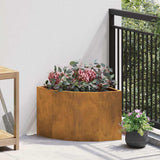 Corner Planter Rusty 45 x 45 x 35 cm Weathering steel 883653