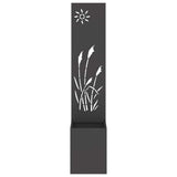Garden Privacy Screen Black 32 x 150 cm Cold-rolled steel 876357