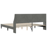 Bed Frame with Headboard Dark Grey 180 x 200 cm Velvet 42027458