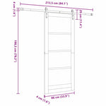 Sliding Door Manual White and black 86 x 198.5 cm 3333315