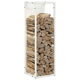 Firewood Rack White 25x25x80 cm Cold-rolled steel 864264