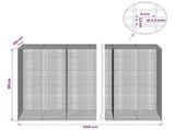 Gabion with 3.5 mm Wire and 5x2.5 cm Mesh 1150x100x200 cm 3462017