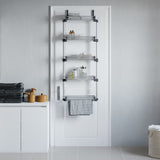 Door Organiser with 5 Shelves 52x20x135 cm Aluminium 154597