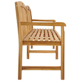 Handcarved Rose Bench Natural 228 x 61 x 94.5 cm 42030023