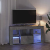 Corner LED TV Cabinet Concrete Grey 100 x 40 x 50 cm 889798