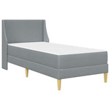 Bed Frame with Mattress Light Grey 90 x 190 cm Fabric 3415232