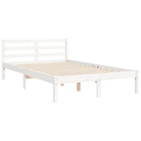 Bed Frame without Mattress White 120x200 cm Solid Wood 3194762