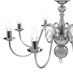 Chandelier Silver 8 x E14 Bulbs 281618