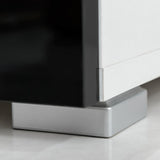 4 pcs Black High Gloss Wall Display Cabinet TV Unit with LED Lighting 242573