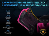Lamborghini Revuelto Licensed 12V Ride on Car w/ Butterfly Doors, Transport Wheels, Suspension, T3398P555151