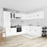 14 Piece Kitchen Cabinet Set "Lucca" Gloss White Engineered Wood 3314983