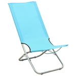 ZNTS Folding Beach Chairs 2 pcs Turquoise Fabric 310380