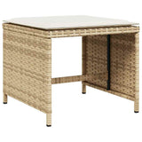 13 Piece Garden Dining Set with Cushions Beige Poly Rattan 3211162