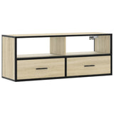 TV Cabinet Sonoma Oak 100x31x39.5 cm Engineered Wood and Metal 848930