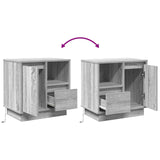 Bedside Cabinet 2 pcs Grey 50 x 34.5 x 50 cm Engineered wood 869589