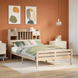 Bookcase Bed without Mattress 135x190 cm Double Solid Wood Pine 3322253