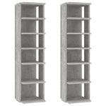 Shoe Cabinets 2 pcs Concrete Grey 27.5x27x102 cm 808494