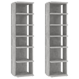 Shoe Cabinets 2 pcs Concrete Grey 27.5x27x102 cm 808494