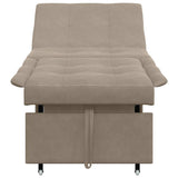 Sofa Bed Taupe 194 x 67 x 82 cm Microfiber 42008607
