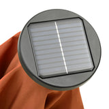 Garden Parasol with LED Lights Terracotta 200x211 cm Aluminium 313562