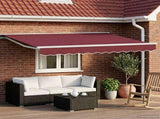 Manual Awning Frame with LEDs Burgundy and White 3 x 2 m 3420520