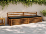 2-Piece Bench Cushions SOEST 2 pcs 100% Polyester Black 949981