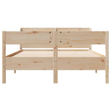 Bed Frame without Mattress 135x190 cm Solid Wood Pine 3306942