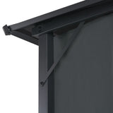 Gazebo with Curtain Aluminium 3x3 m Black 44640