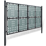 Black Single Door Fence Gate 300x200 cm 141695