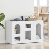 Sideboard High Gloss White 100 x 35 x 59 cm Engineered Wood 891348