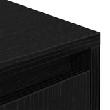 TV Cabinet with LED Lights Black Oak 193,5x41x50 cm 3328436