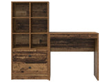 Desk with Drawer with Shelf with Storage 2 pcs Old Wood 3337303