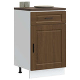 Kitchen Base Cabinet "Porto" Brown Oak Engineered Wood 853964