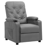 Recliner Chair Grey Faux Leather 339126